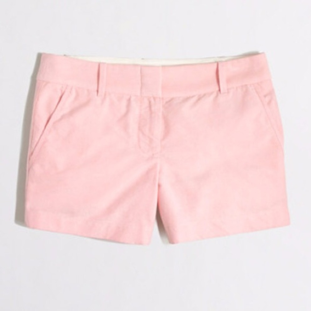 J Crew oxford shorts in tropical guava pink